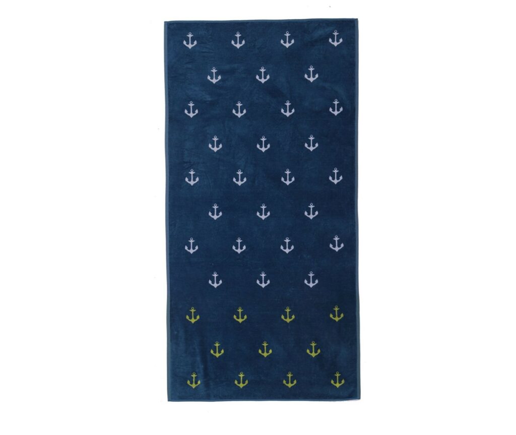 BEACH TOWEL anchromania BLUE - HP Design SHOP