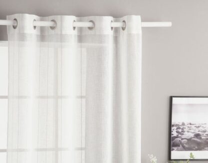 CURTAIN - SHEER WHITE STRIPE “TAMAR”